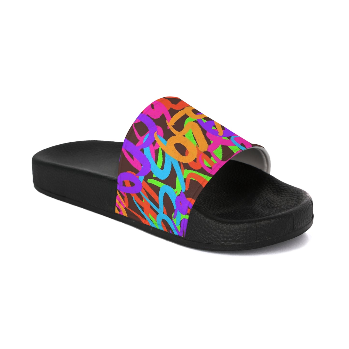 659 Graffiti Women's Slides (Brown)