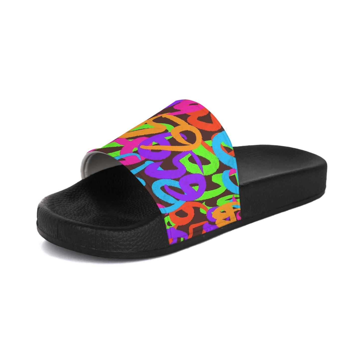 659 Graffiti Women's Slides (Brown)