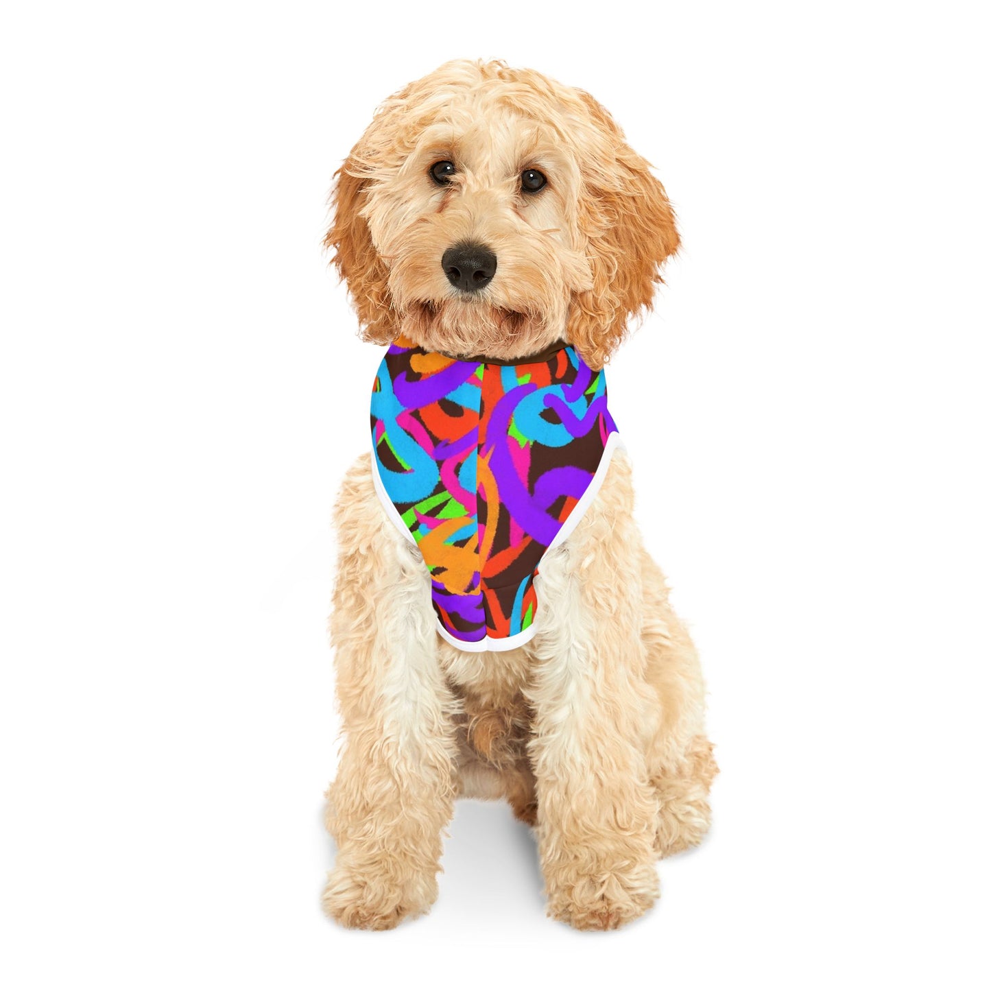 659 Graffiti Pet Hoodie (Brown)