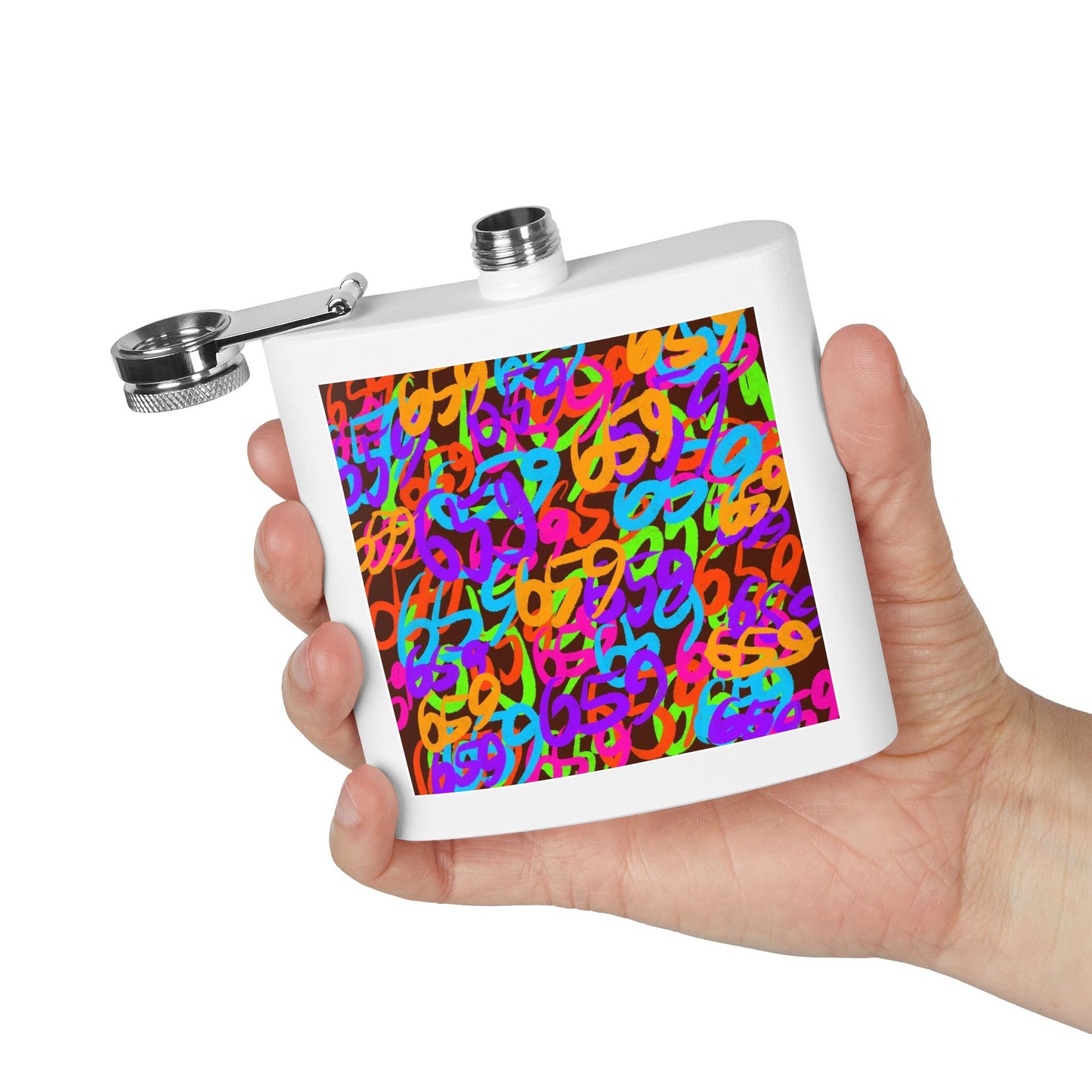 659 Graffiti Stainless Steel Flask, 6oz