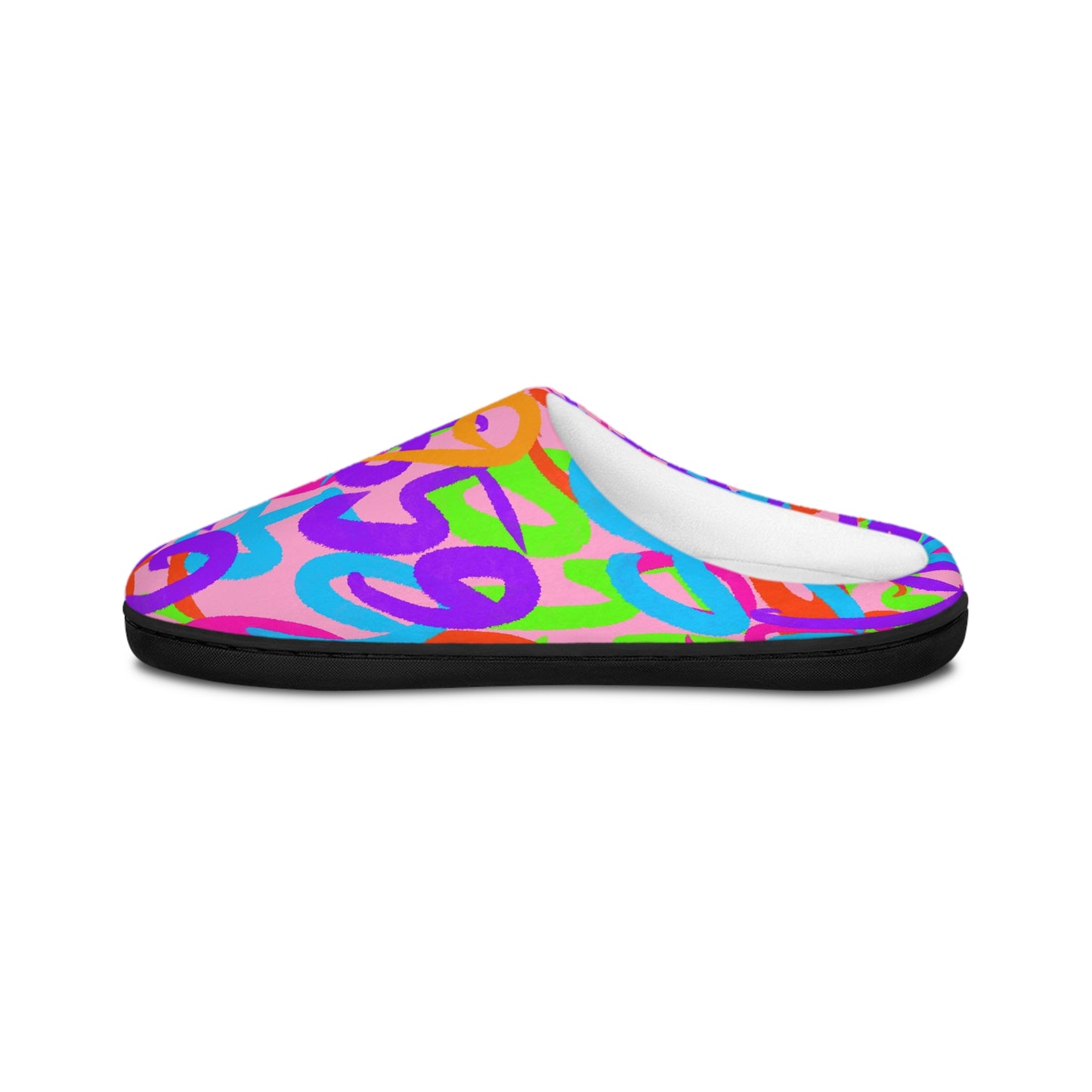 659 Graffiti Women's Indoor Slippers (Pink)