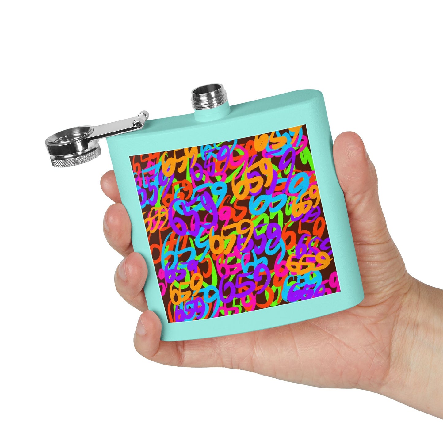659 Graffiti Stainless Steel Flask, 6oz