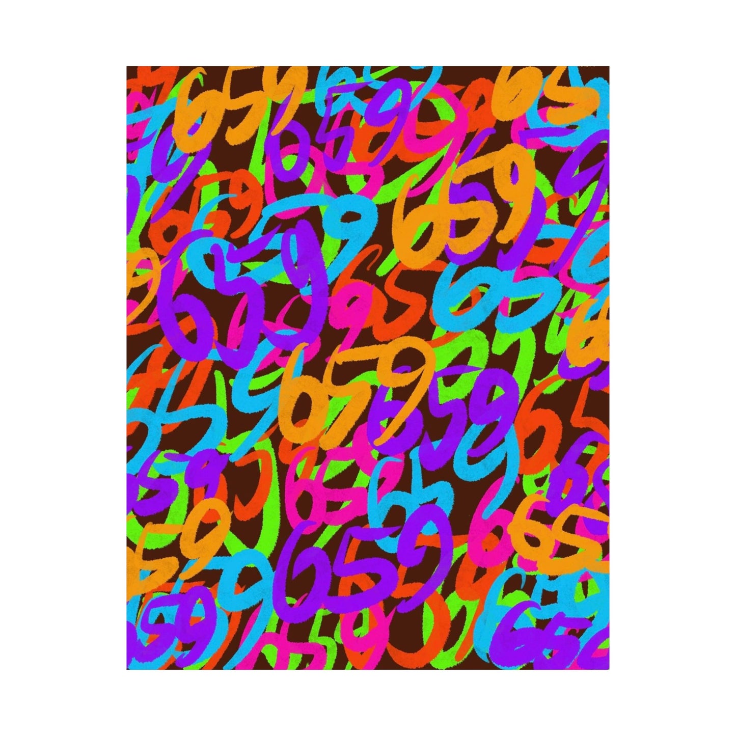 659 Graffiti Matte Vertical Poster (Brown)