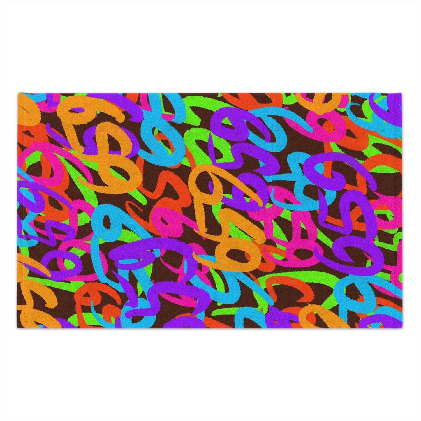 659 Graffiti Rally Towel, 11x18 (Brown)