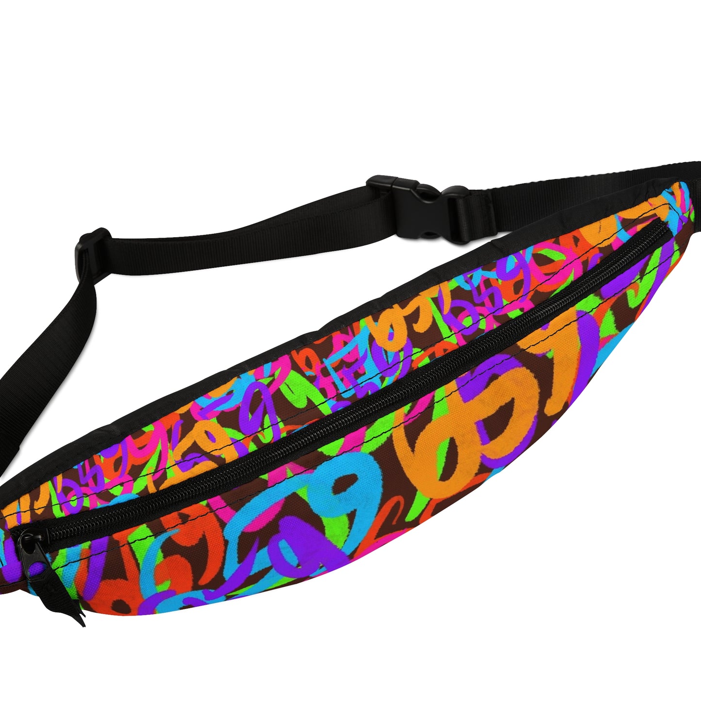 659 Graffiti Brown Fanny Pack