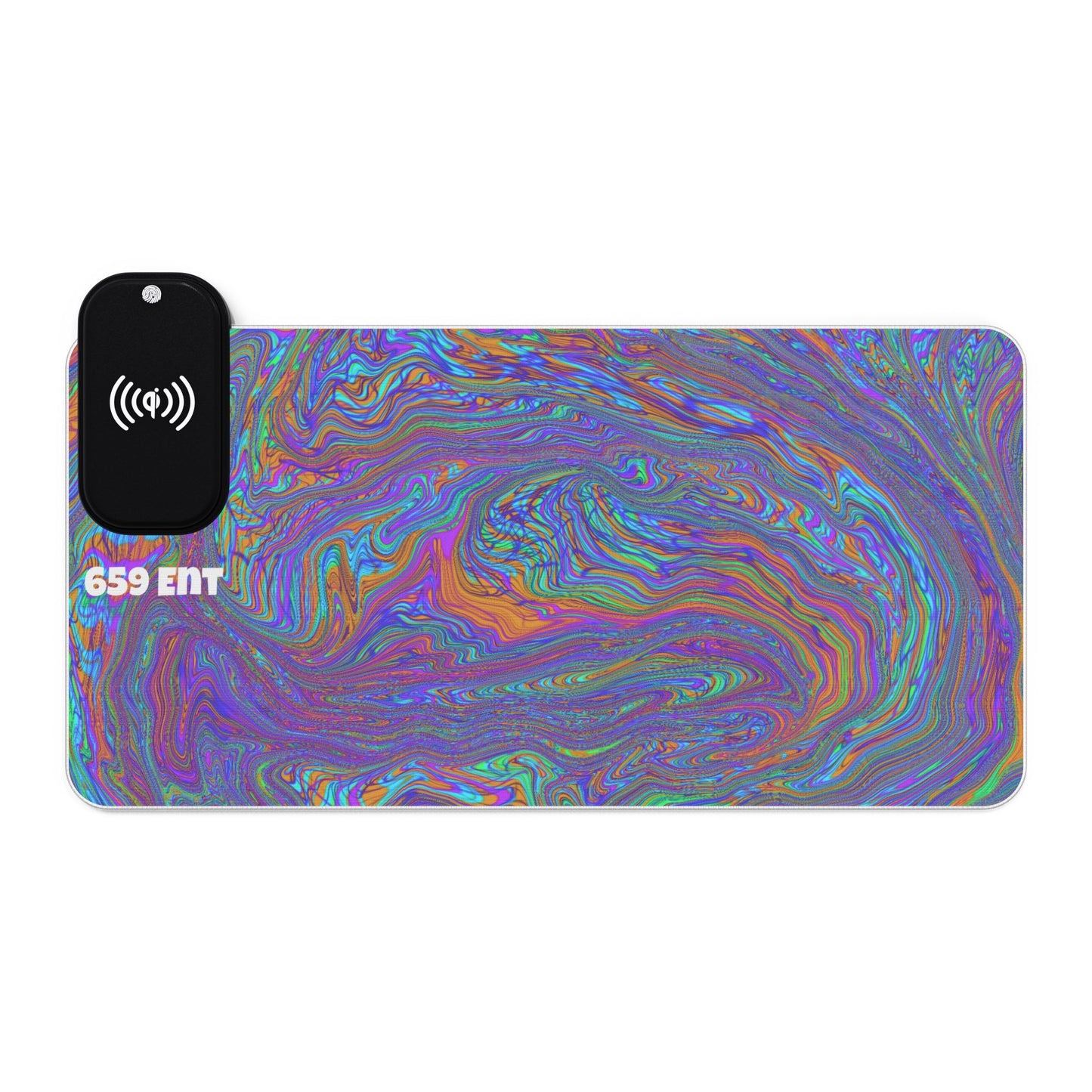 659 Royal Swirl LED Wireless Charger Gaming Mouse Pad