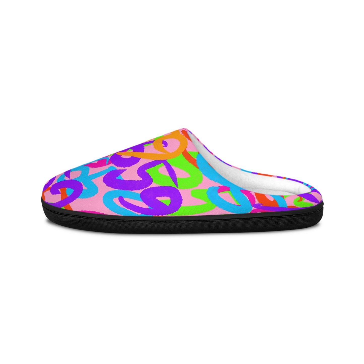 659 Graffiti Women's Indoor Slippers (Pink)