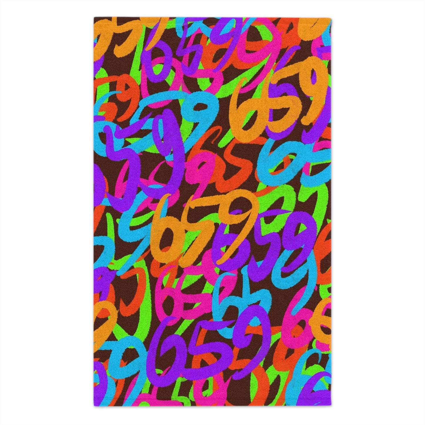 659 Graffiti Rally Towel, 11x18 (Brown)