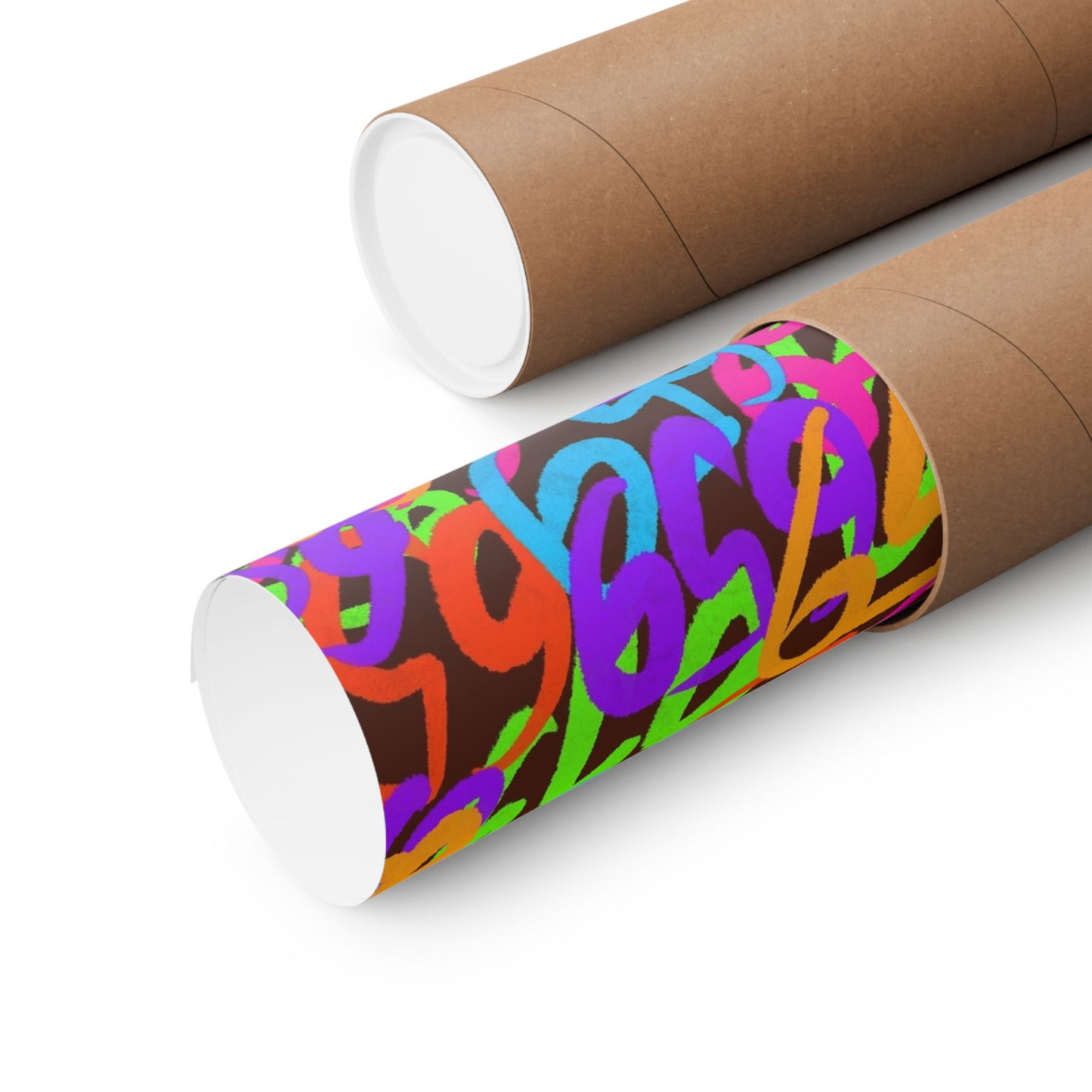 659 Graffiti Matte Vertical Poster (Brown)