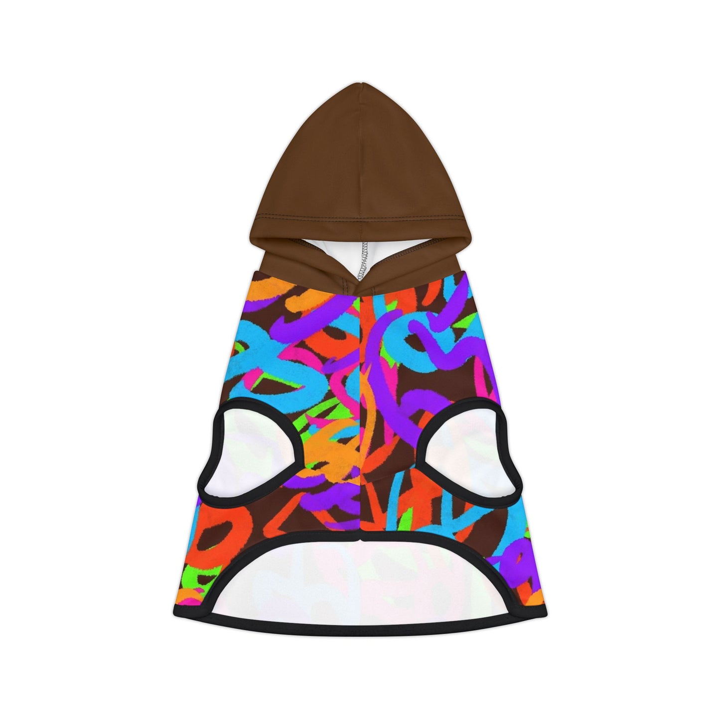 659 Graffiti Pet Hoodie (Brown)
