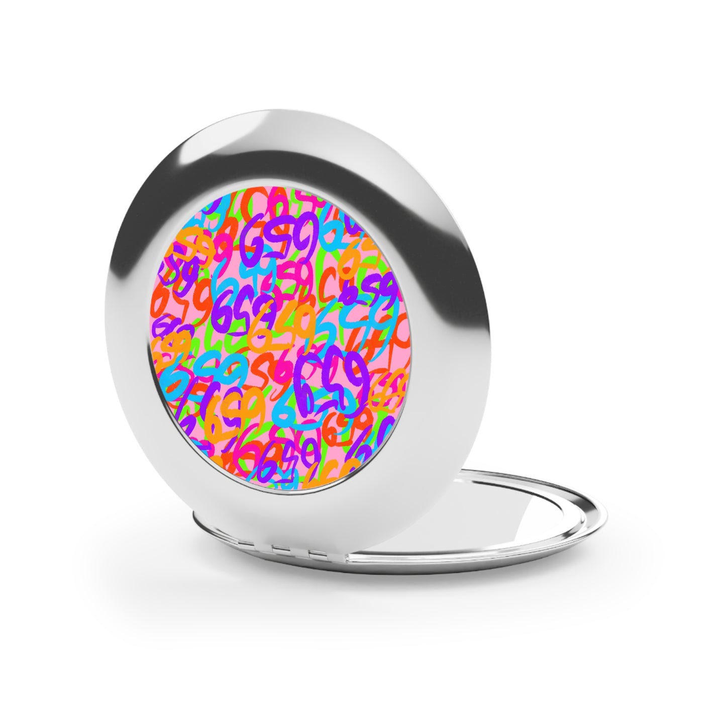 659 Graffiti Compact Travel Mirror (Pink)