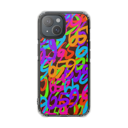 659 Graffiti Magnetic Clear Impact Phone Case (Brown)