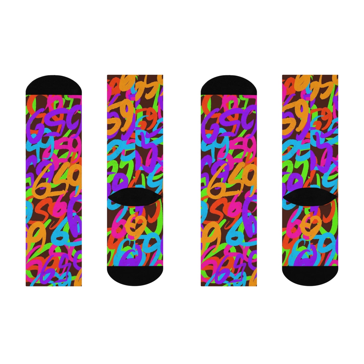 659 Graffiti Cushioned Crew Socks