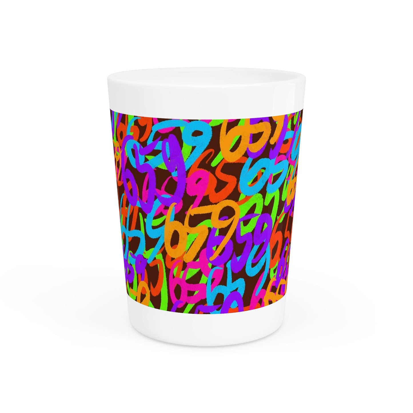 659 Graffiti Shot Glass (Brown)