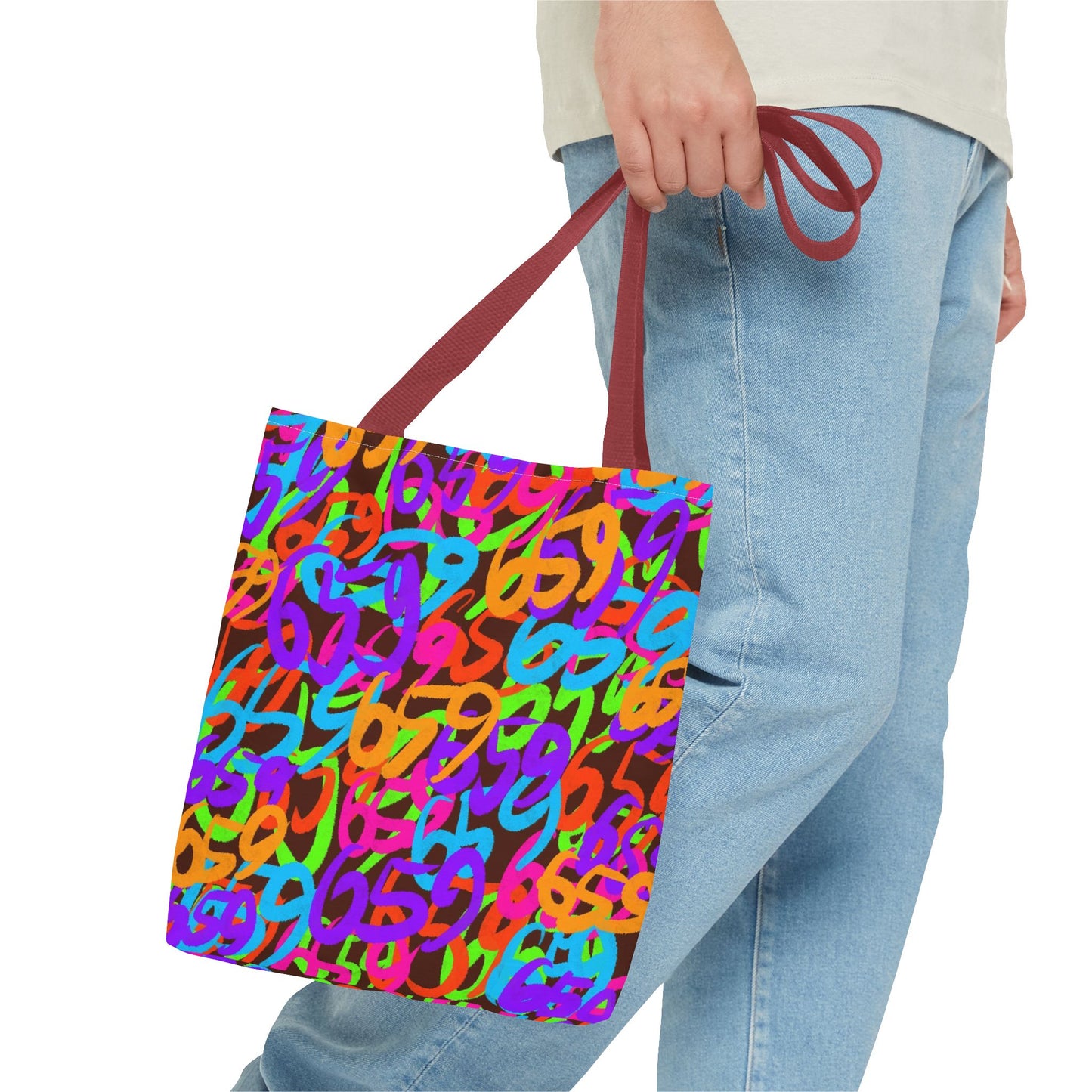 659 Graffiti Tote Bag (AOP Brown)