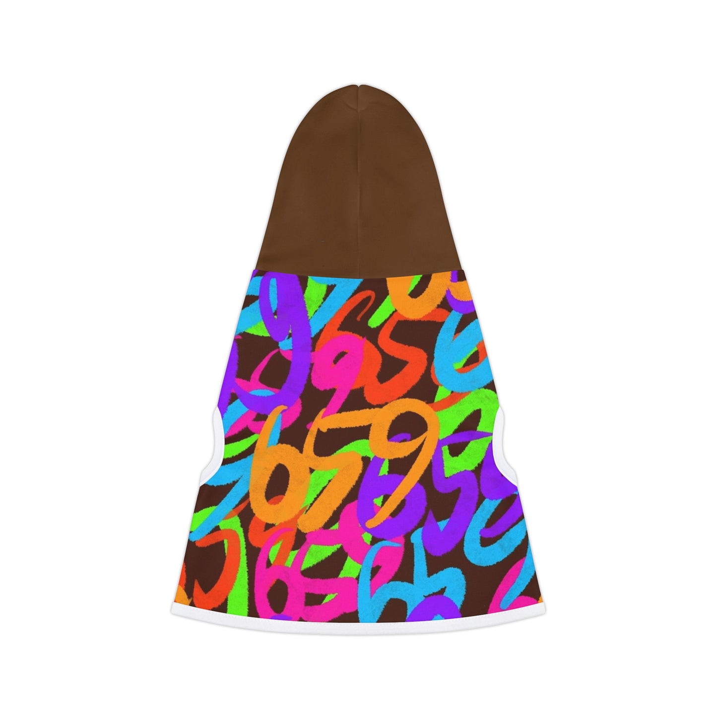 659 Graffiti Pet Hoodie (Brown)