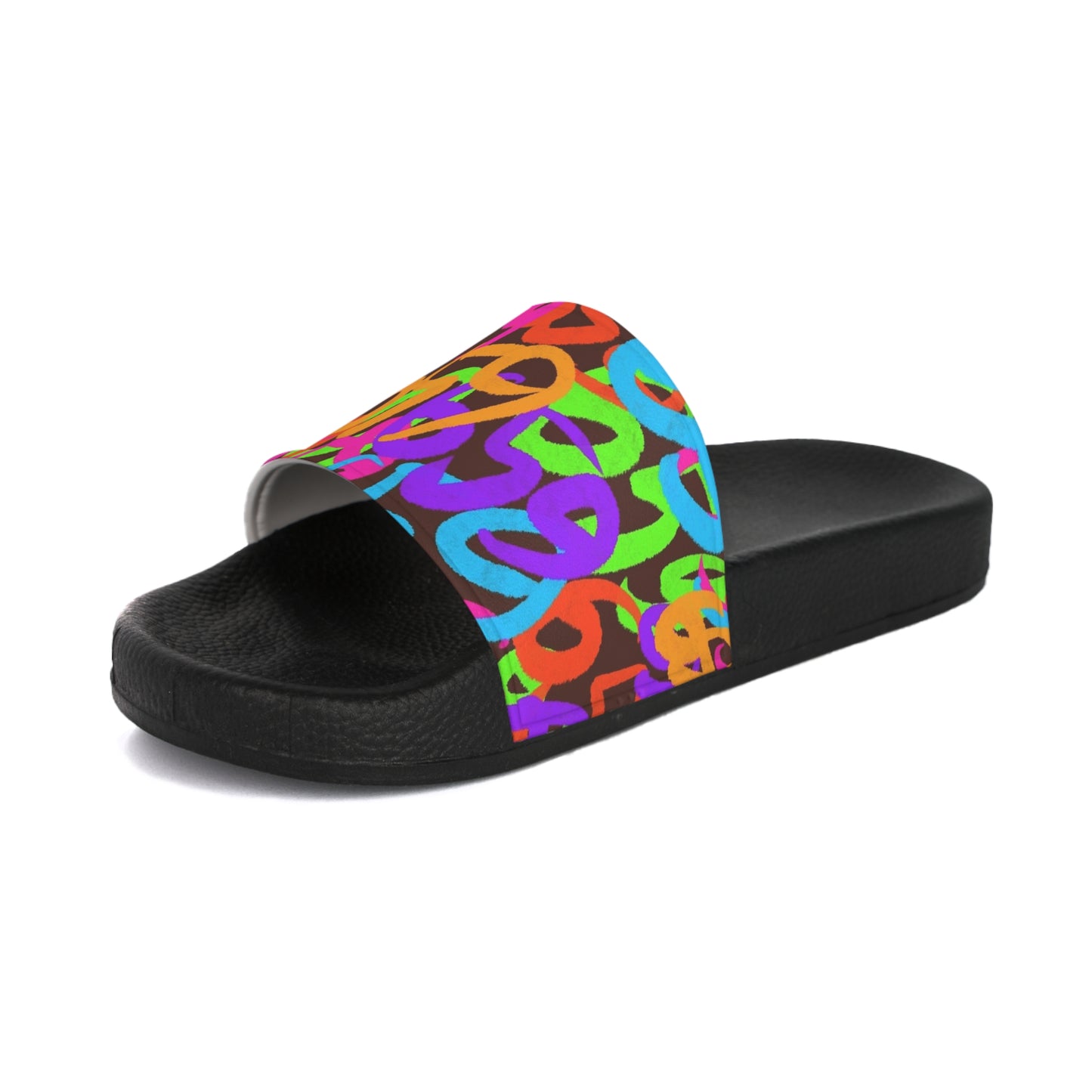 659 Graffiti Men's Slides (Brown)