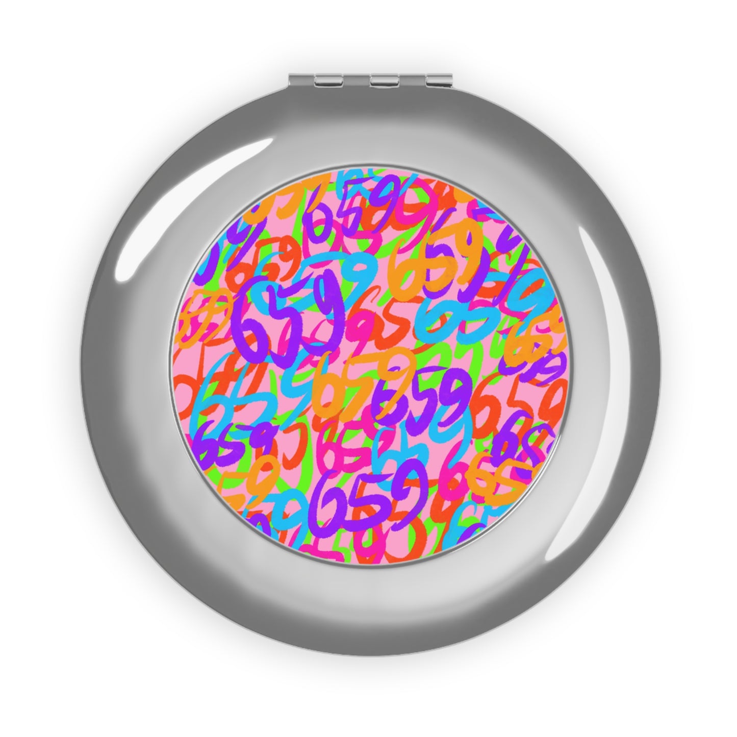 659 Graffiti Compact Travel Mirror (Pink)