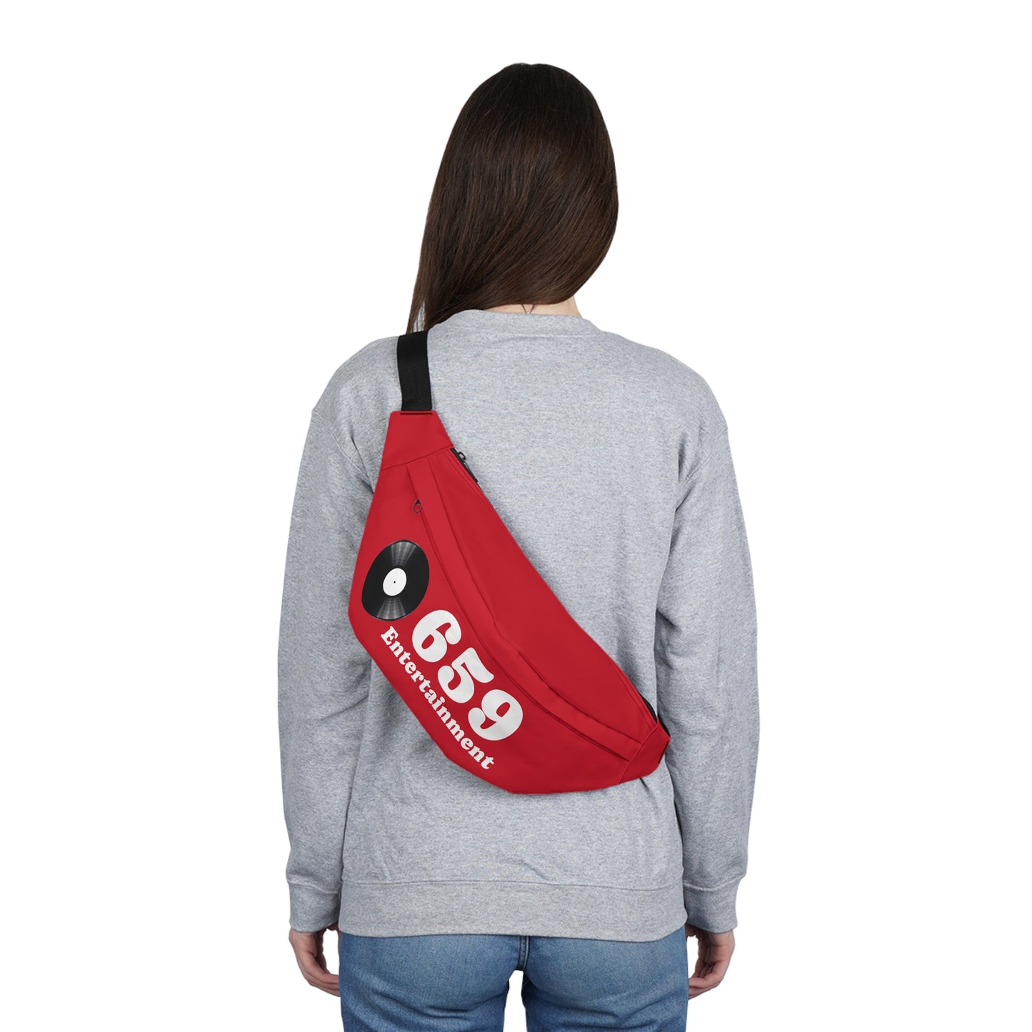 659 Vinyl Record Large Fanny Pack Red