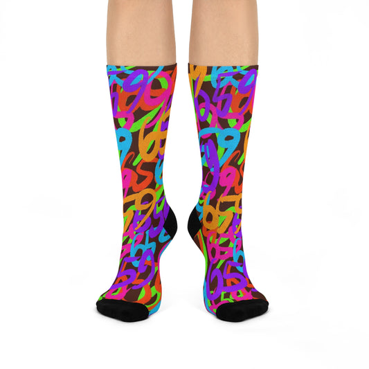 659 Graffiti Cushioned Crew Socks