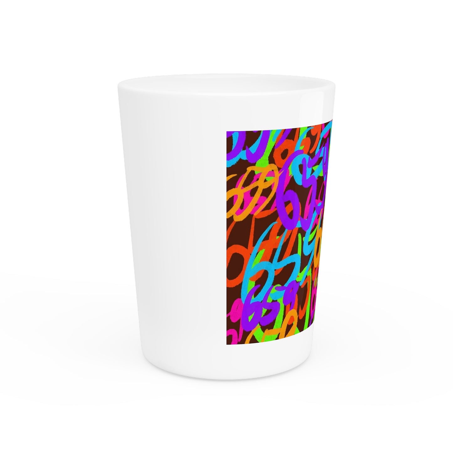 659 Graffiti Shot Glass (Brown)