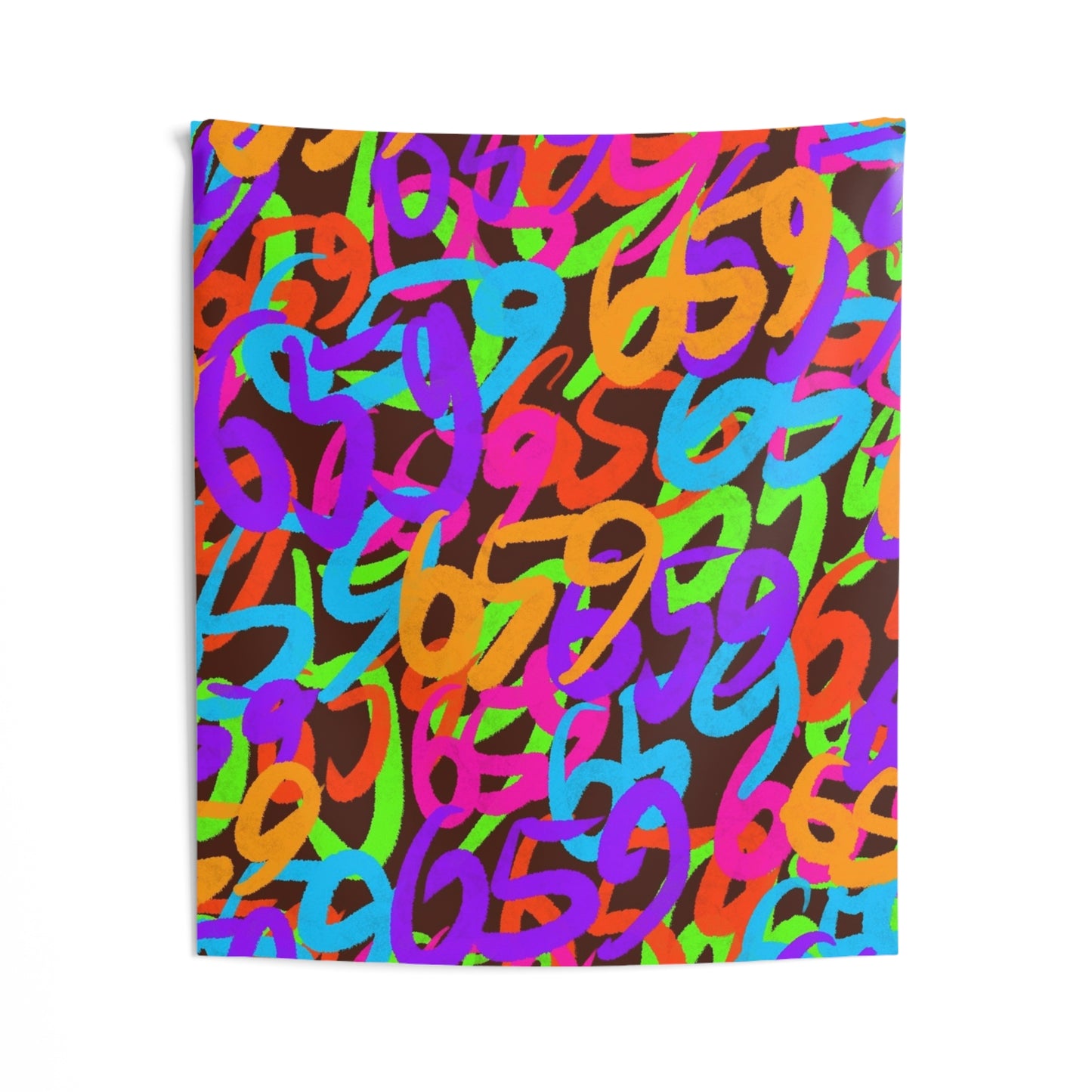 659 Graffiti Indoor Wall Tapestry (Brown)