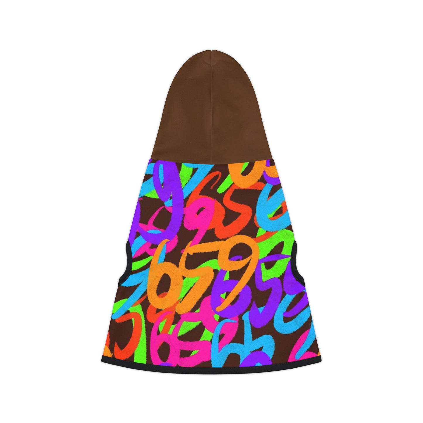 659 Graffiti Pet Hoodie (Brown)