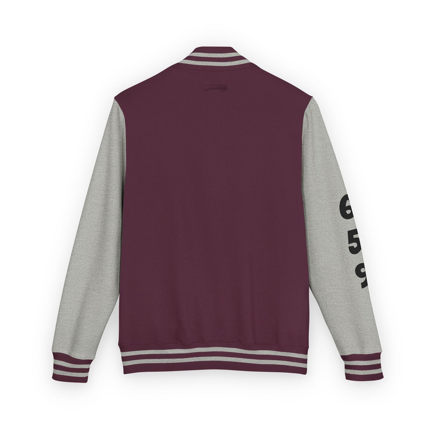 Unisex 659 Heavyweight Letterman Jacket  (White/Black Accents)