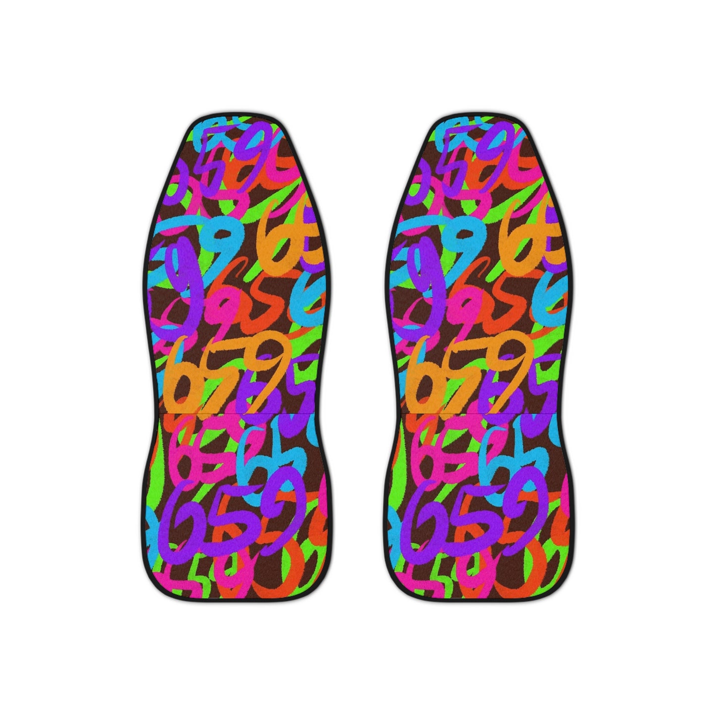 659 Graffiti Car Seat Covers (Brown)