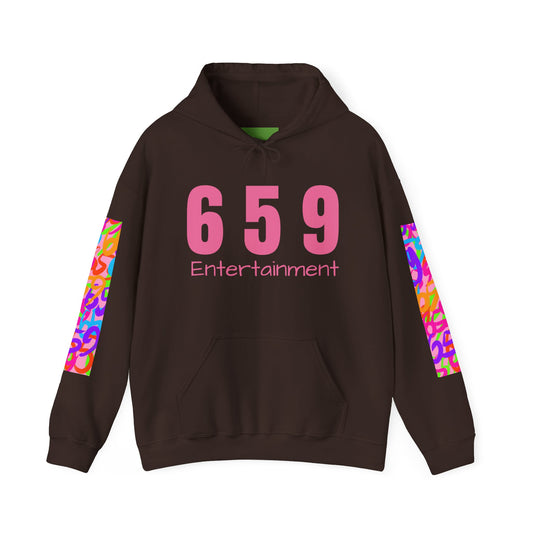 659 Dark Chocolate Cherry Unisex Heavy Blend™ Sweatshirt (Dark Chocolate/Pink)