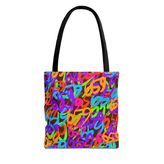 659 Graffiti Tote Bag (AOP Brown)
