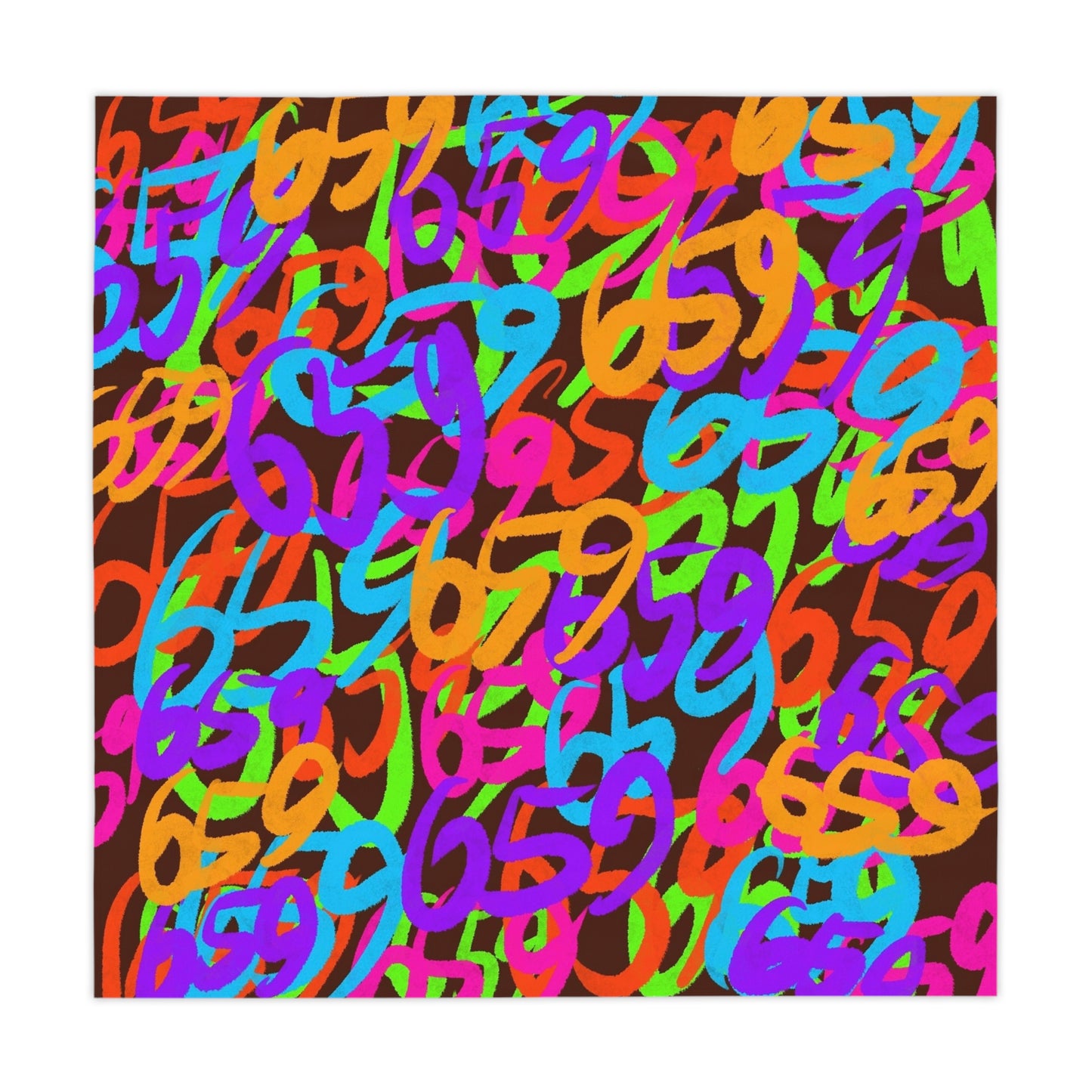 659 Graffiti Tablecloth (Brown)