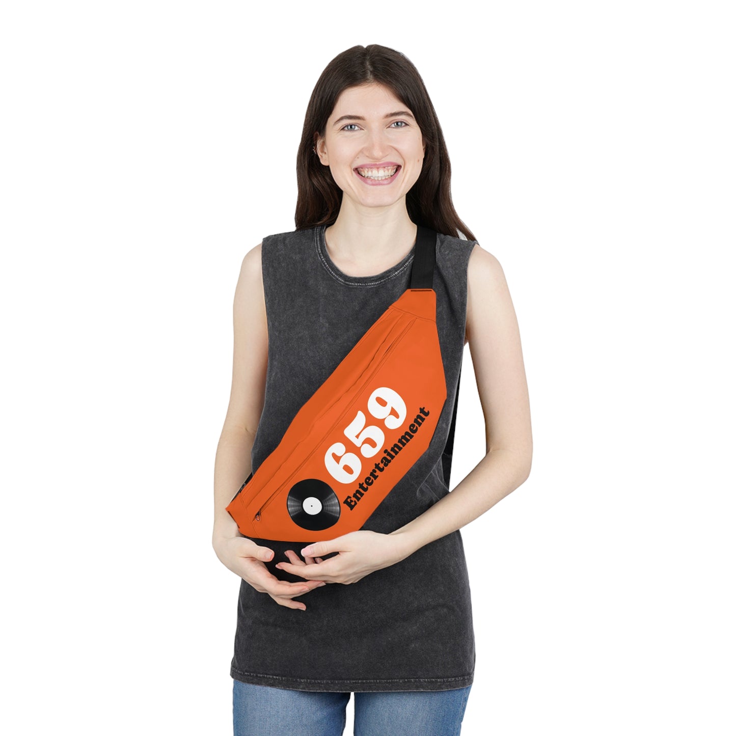 659 Vinyl Record Large Fanny Pack Orange