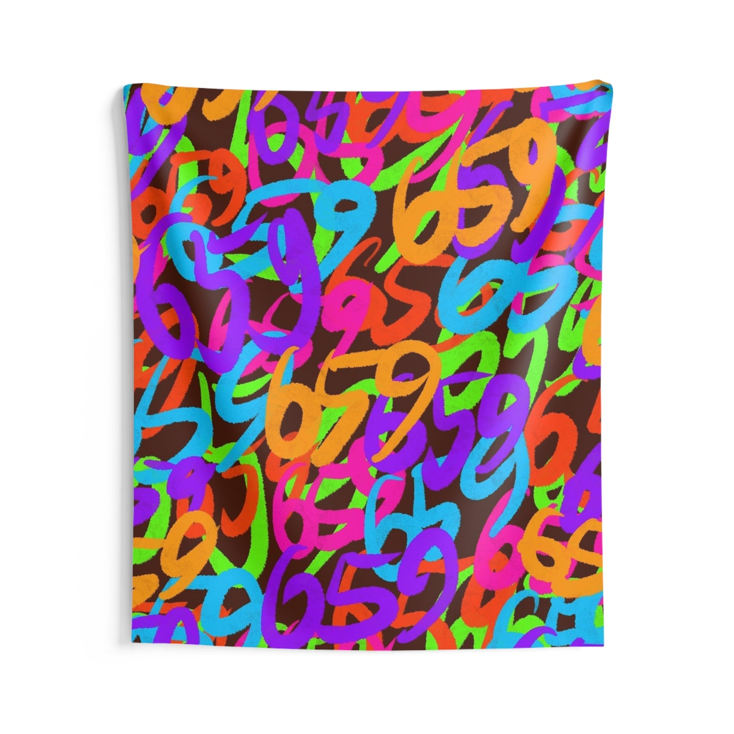 659 Graffiti Indoor Wall Tapestry (Brown)