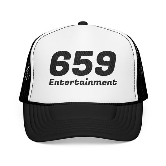 659 Black & White Trucker (Embroidery)