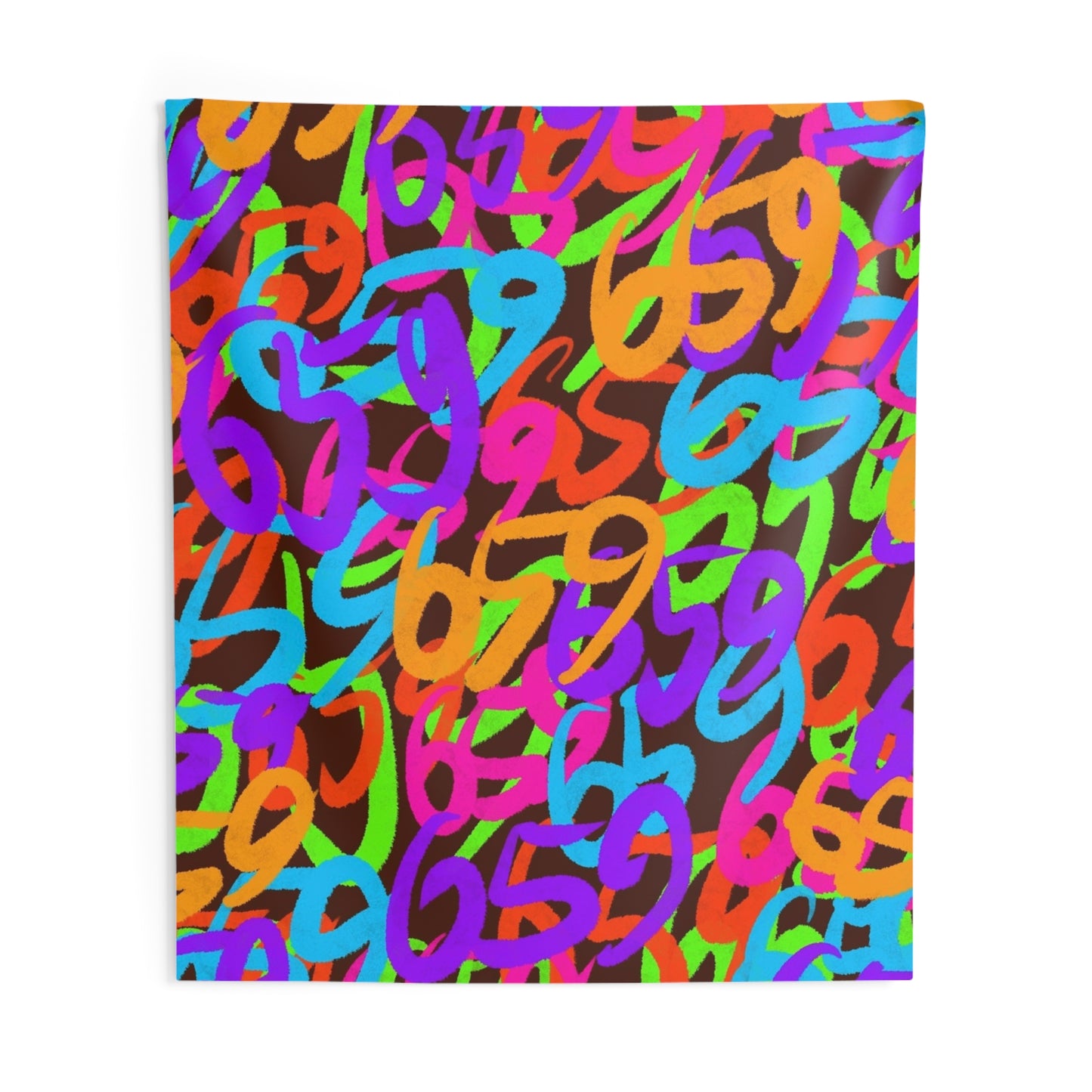 659 Graffiti Indoor Wall Tapestry (Brown)