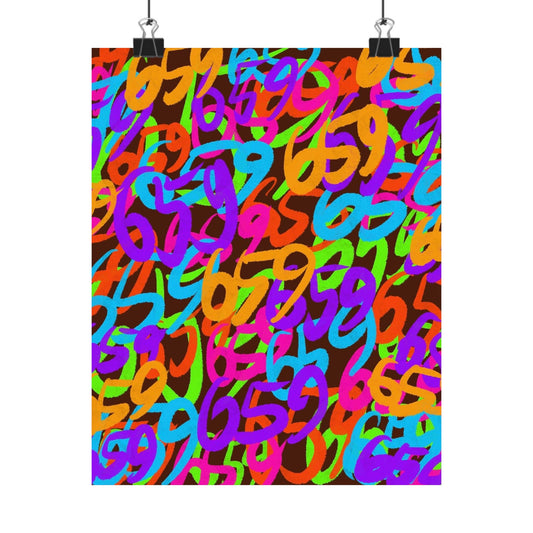 659 Graffiti Matte Vertical Poster (Brown)