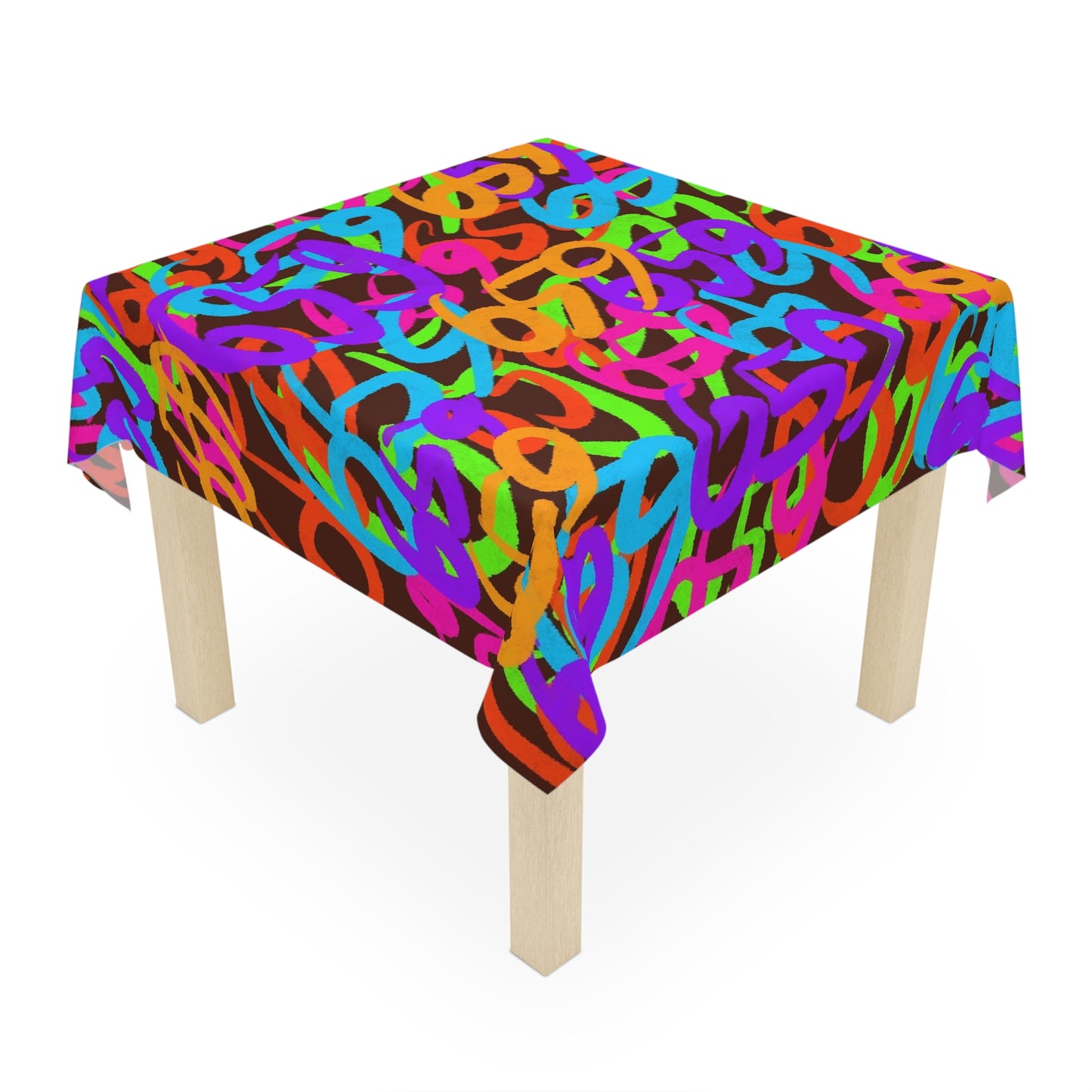 659 Graffiti Tablecloth (Brown)