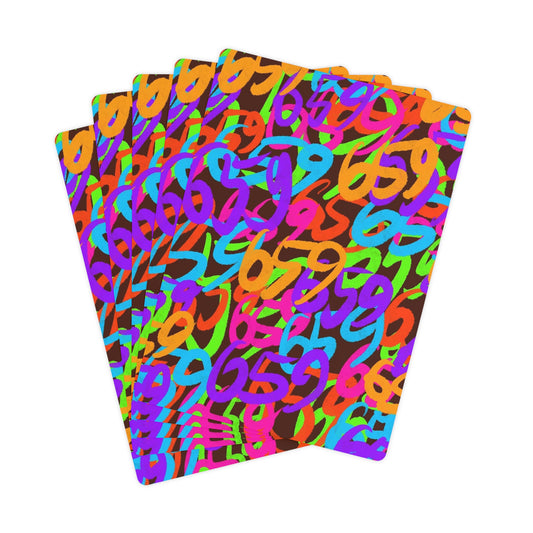 659 Graffiti Poker Cards (Brown)