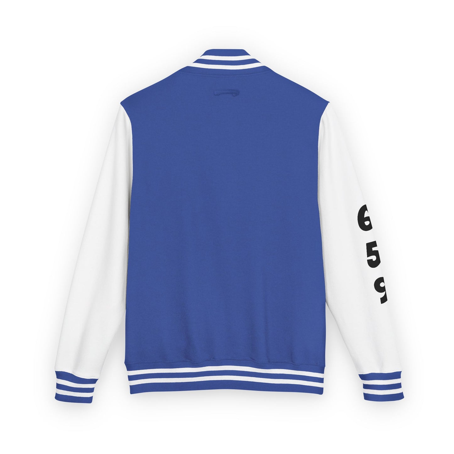 Unisex 659 Heavyweight Letterman Jacket  (White/Black Accents)