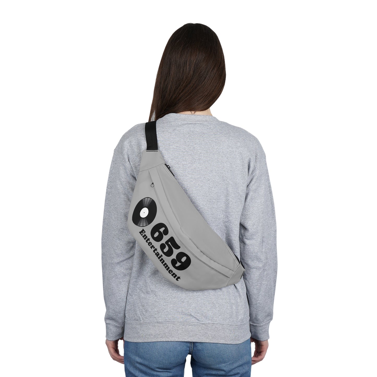 659 Vinyl Record Large Fanny Pack Grey
