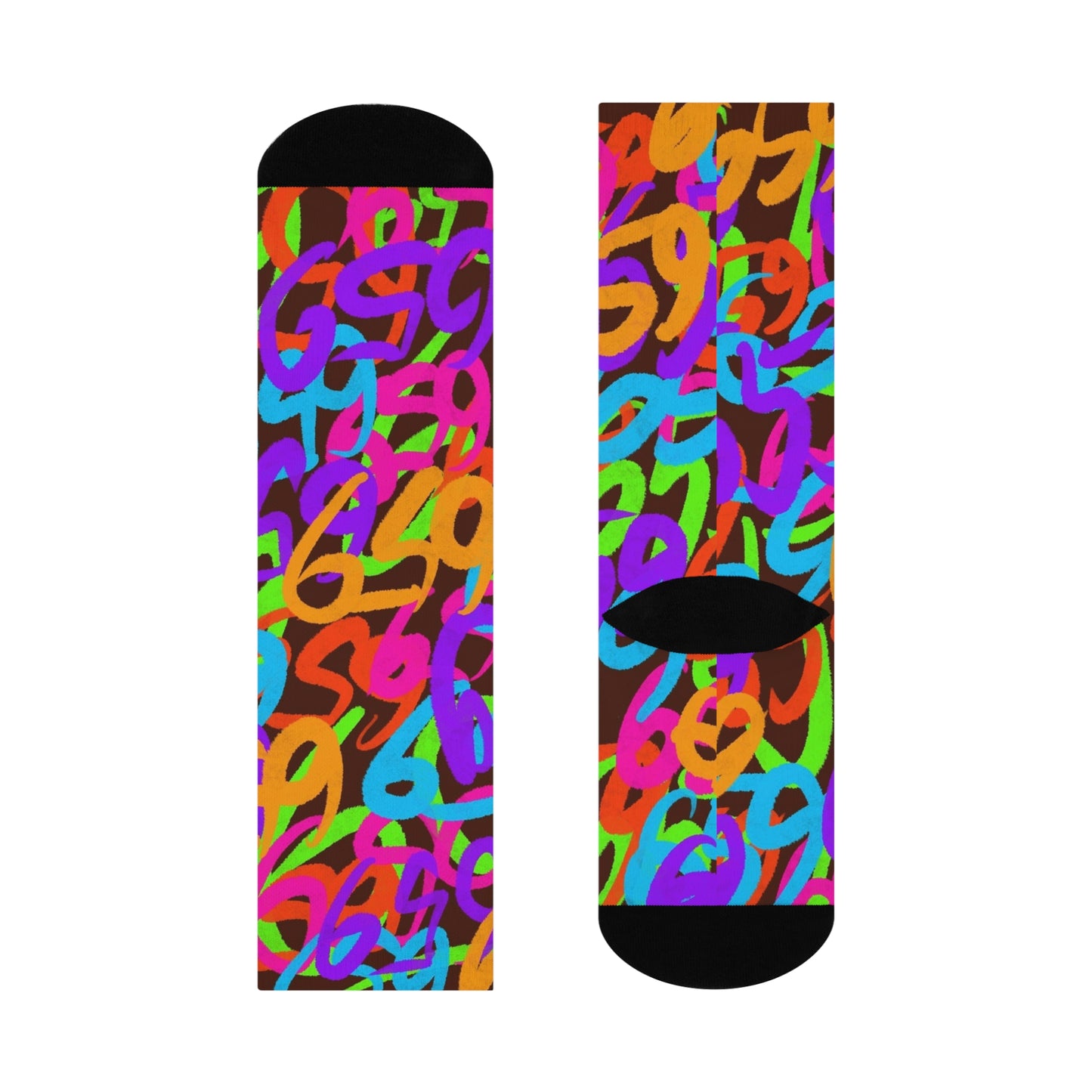 659 Graffiti Cushioned Crew Socks