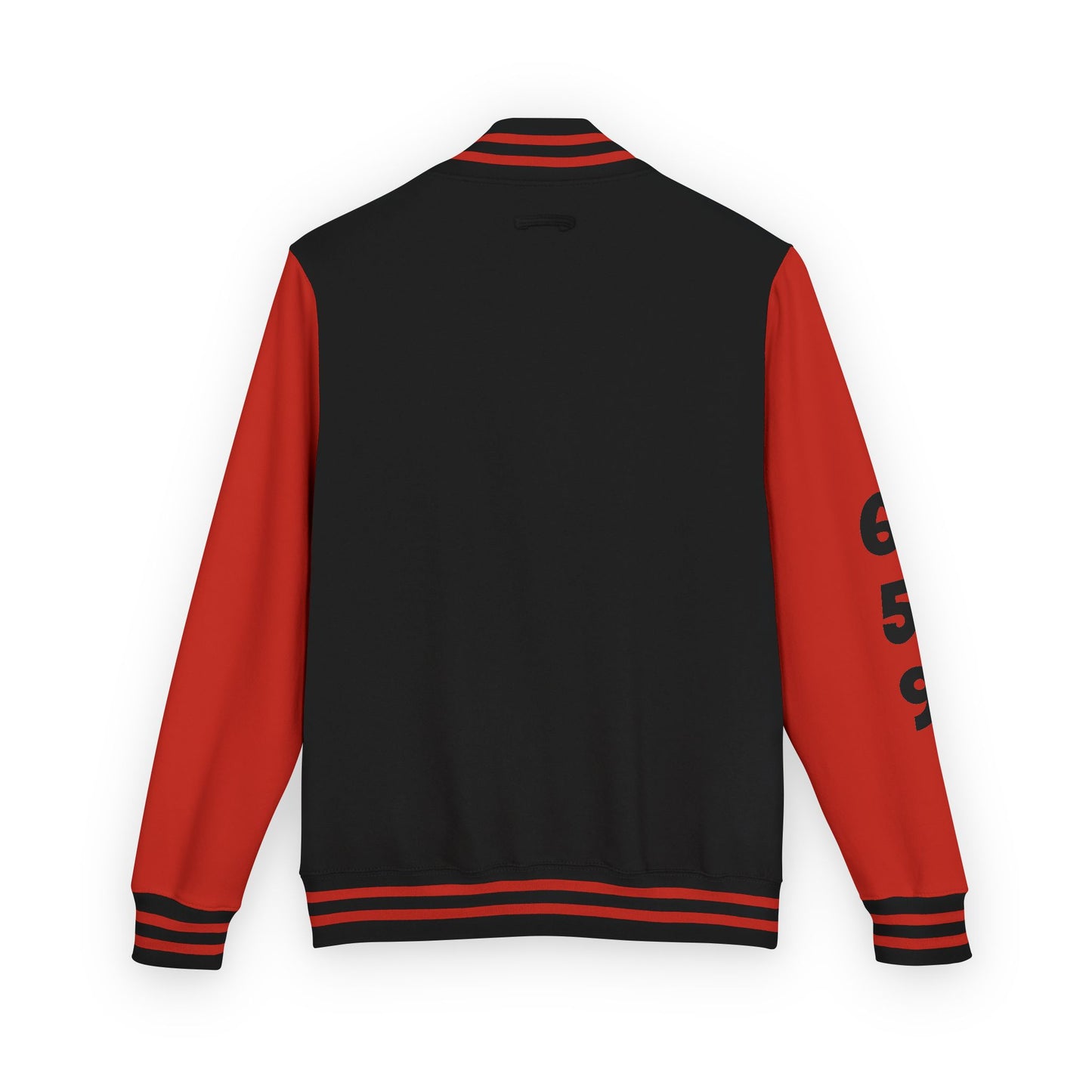 Unisex 659 Heavyweight Letterman Jacket  (White/Black Accents)