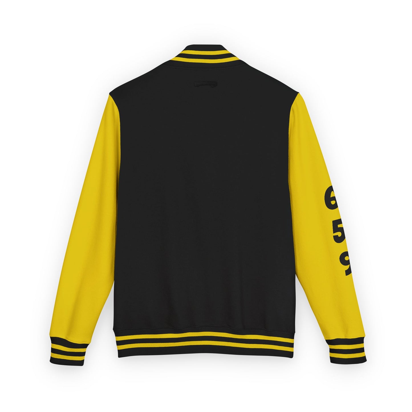 Unisex 659 Heavyweight Letterman Jacket  (White/Black Accents)