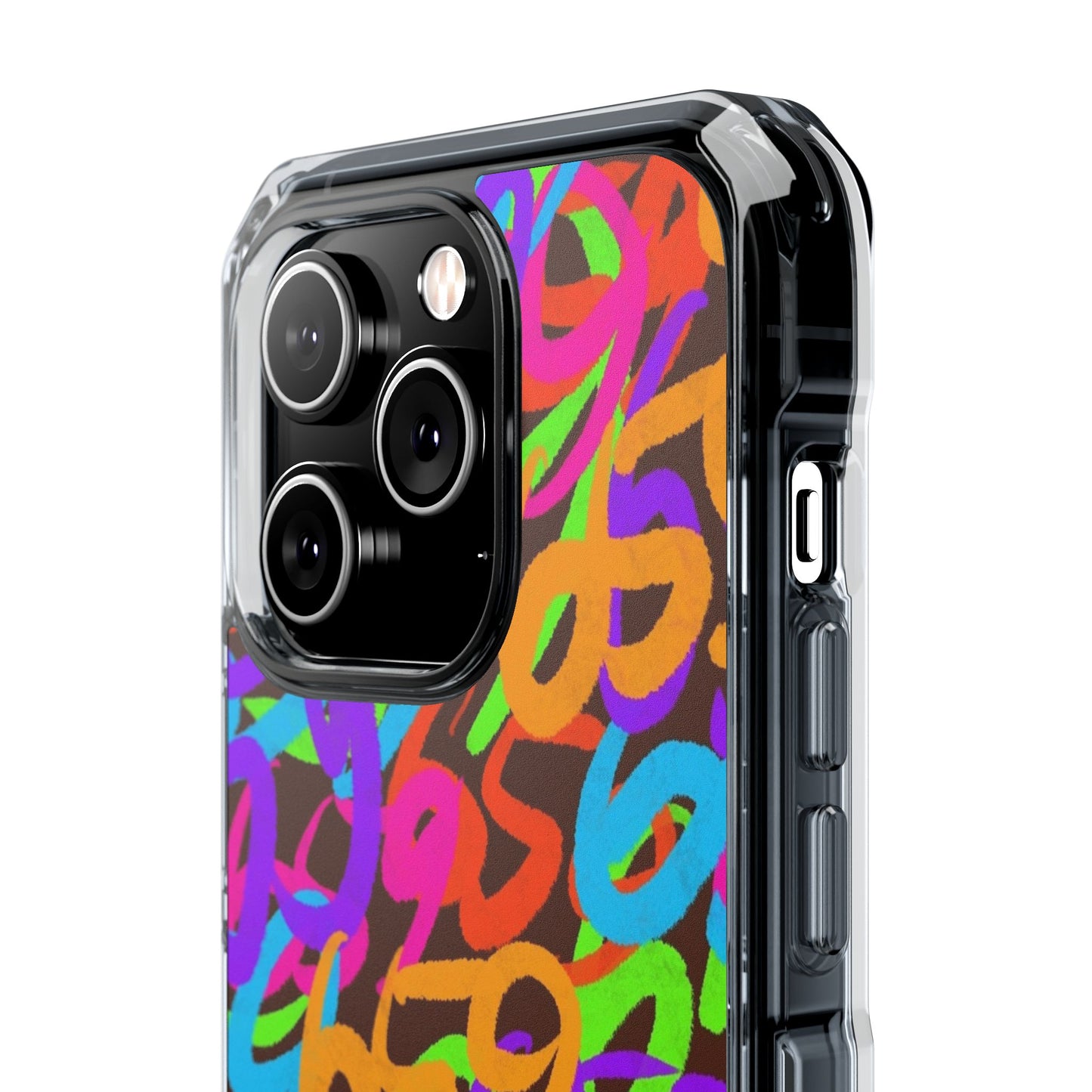 659 Graffiti Magnetic Clear Impact Phone Case (Brown)