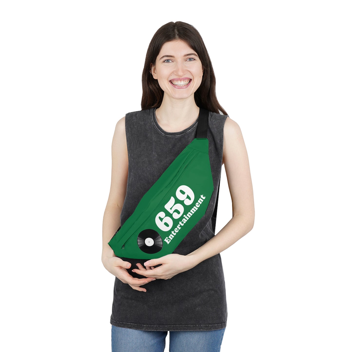 659 Vinyl Record Large Fanny Pack Green