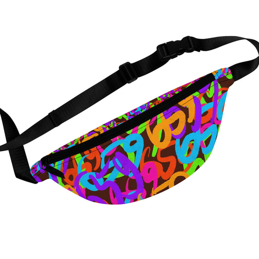 659 Graffiti Brown Fanny Pack