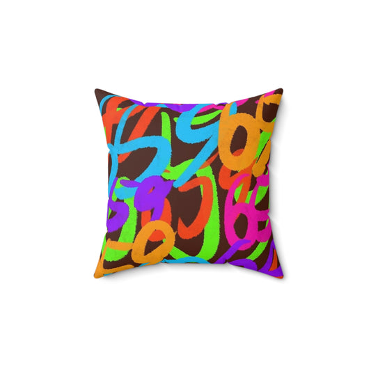 659 Graffiti Square Pillow
