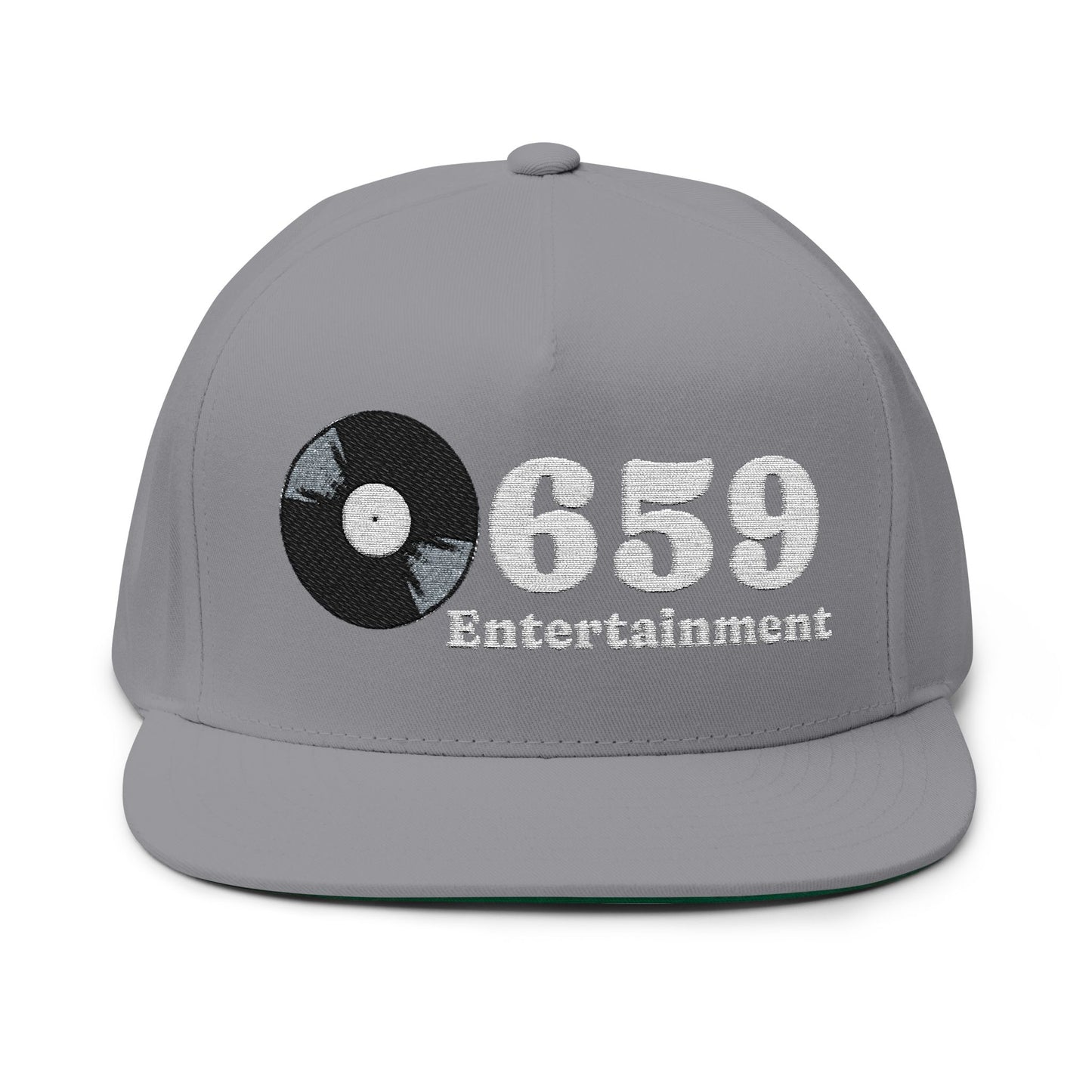 659 Vinyl Record Flat Bill Cap (Embroidery)